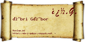 Ábri Gábor névjegykártya