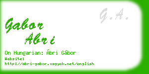gabor abri business card